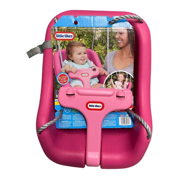 Little Tikes 2-in-1 Snug and Secure Swing, High Back Swing, Magenta - Picture 1 of 5